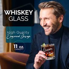Shop4Ever Groom To Be Engraved Whiskey Glass : Amazon.sg: Home