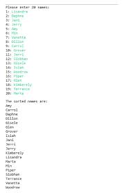 Sorting by a date would look something like this just putting in a string instead of getcreated() would sort them in alphabetical order. Solved Use A Bubble Sort To Complete The Sort In This Exe Chegg Com