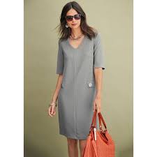 Collection anne weyburn printemps été 2017 bracelet. Collection Anne Weyburn Printemps Ete 2017 Robe En Maille Reliefee Grise Idees Vestimentaires Robe De Travail Idees De Mode
