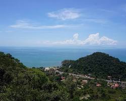 Hiking trail through the lush green Kep National Park