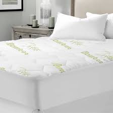 Even though this mattress topper is not waterproof, its material is thick to prevent stains and it is machine washable. Bamboo Mattress Pad White Green Mp6 Oxford Mills Home Fashion Factory Outlet And Beddington S Bed Bath