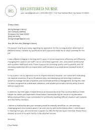 Application letters to human resources. Nursing Cover Letter Example Resume Genius