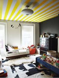Bright Yellow Paint Colors For Your Home Home Bedroom Decor Striped Ceiling