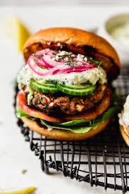 Assemble burgers + add a handful of torn greens. Feta Spinach Grilled Turkey Burgers The Real Food Dietitians