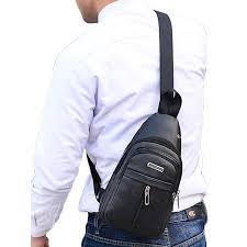 Mens Waterproof Chest Sling Backpack Shoulder Sports Travel Bags