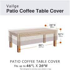 Buy rectangle coffee tables tables and get the best deals at the lowest prices on ebay! Buy Vailge Rectangular Coffee Table Cover Outdoor Lawn Patio Furniture Covers With Padded Handles And Durable Hem Cord Heavy Duty And Waterproof Fits Large Rectangular Coffee Table Beige Brown Online