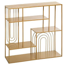 Simple, facile à installer, robuste et facile à entretenir. Etagere Murale Slow L 58 X L 13 X H 58 Cm Or Cdiscount Maison