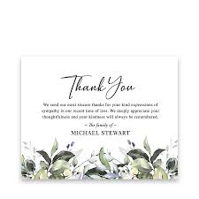 Best quotes for bereavement thank you card messages. Bereavement Funeral Thank You Card Customized With Your Wording