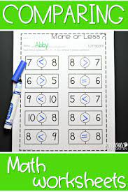 Comparing Numbers In Kindergarten Worksheet Students Will Compare The Tally Marks With This Kindergarten Math Kindergarten Math Units How To Memorize Things