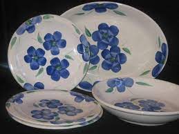 $28 buy it regular price: Pier One Blue Flowers Per62 Serving Bowl Plates Etsy Blue Dinnerware Blue Flowers Pier One