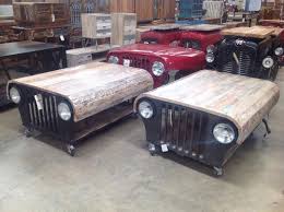 New Coffee Tables Made From Jeep Grills And Reclaimed Wood Southeasternsalvage Homeemporium Homedecor Garage Furniture Jeep Grill Automotive Decor