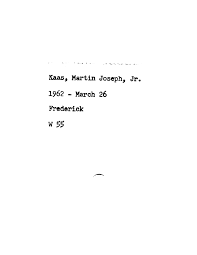 Kaas, Martin Joseph, 1962