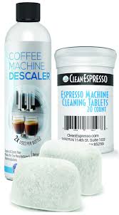 You should also note that this type of organic descaling solution doesn't carry enough descaling power like the commercial kit. Espresso Cleaning Kit 20 Espresso Machine Cleaning Tablets 2 Water Filters 2 Use Descaling Solution Fits All Breville Espresso Maker Models By Cleanespresso Buy Online In Saint Vincent