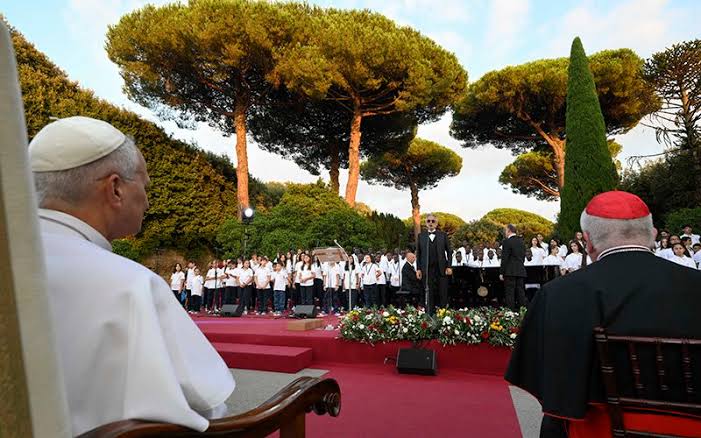 Pope Leo at concert: Music's beauty points us to God - Catholic Courier