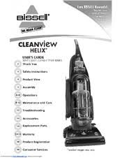 Bissell Cleanview Bagless Upright Vacuum Manual Bissell Cleanview Helix Deluxe Vacuum User Manual Pdf Download Manualslib