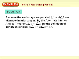Geometry alternate interior angles definition and illustration (if applicable): Example 3 Prove The Alternate Interior Angles Theorem