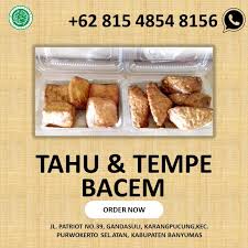 Biasanya di santap dengan cabe rawit atau untuk lauk pauk. Tahu Bacem Purwokerto Paling Laris Telp Wa 081 548 548 156 Jual