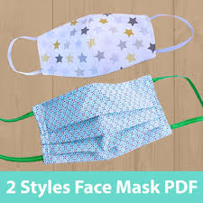The mask is not officially certified nor has it been officially tested. 2 Styles Face Mask Pdf Pattern Face Mask Pattern Downloadable Pdf