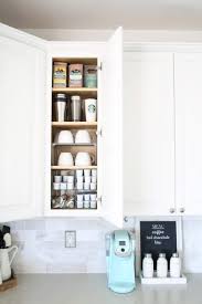 There are many different kitchen coffee station ideas to organize your cups, coffee maker, and the surrounding jars, organizers, and wine glasses give it a more subtle feel and let the coffee bar this home coffee station takes a vertical approach. An Organized Coffee Station And An Organized Smoothie Station Abby Lawson