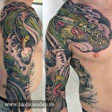 Tuyển tập hình xăm rồng xương đẹp. Xem Hinh Xam Rong Quan Tay Dragon Sleeve Tattoos Sleeve Tattoos Tattoo Designs Men