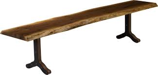 Live Edge Dining Bench With Strada Base From Dutchcrafters Amish