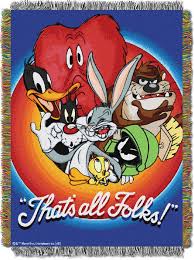 Merrie melodies and looney tunes. Looney Tunes Favorite Show Entertainment Woven Tapestry Throw Blanket