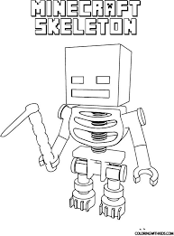 Minecraft Skeleton Coloring Page Coloringwithkids Com Coloringbooks Coloringsheet Minecraft Minecraft Coloring Pages Coloring Pages Kids Coloring Books