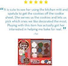 Melissa and doug wooden christmas cookie baking playset. Melissa Doug Wooden Cookie Set Pretend Play Play Food 3 Gift For Boy Or Girl Toy Amazon Co Uk Toys Games
