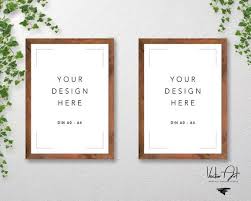 Download A0 A4 Set Of 2 Vertical Wood Frame Mockup Nursery Mockup Styled Photography Stationery Mockup White Background Flat Lay Stationery Mockup Frame Mockups Frame PSD Mockup Templates
