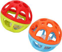 Amazon Com Toyland 10 5cm Bendy N Roll Ball Shake Rattle Roll Sensory Ball Baby Toys 6m Toys Games