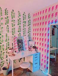 Pink Lightning Bolt Room Decor Aesthetic Wall Wallpaper Etsy In 2021 Neon Room Preppy Room Room Inspiration Bedroom