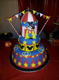Bizcocho De Mickey Mouse Bebe Bizcocho Circo De Mickey Cake Circus Birthday Birthday