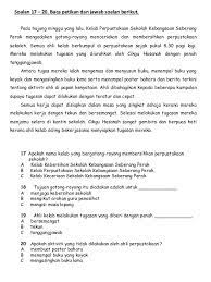 Soalan kemudian beliau menyambung pelajaran di sekolah menengah kota tinggi selama lima tahun. Soalan Pemahaman Bahasa Melayu Tahun 3 Language Worksheets Malay Language Microsoft Office Word