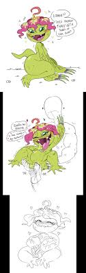 palmon, digimon, digimon (creature), digitama, egg, flower, petals, sex,  sharp teeth, tail, teeth - Image View - | Gelbooru - Free Anime and Hentai  Gallery