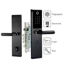 Smart Door Lock Fingerprint Password Rfid Card Key Unlocking 4 Ways Price 138 87 Free Shipping In 2020 Smart Door Locks Biometric Door Lock Fingerprint Door Lock