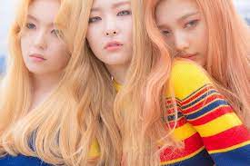 Korea Korean Kpop Idol Girl Group Band Red Velvet S Ice Cream Cake Hairstyles Blonde Light Hair Color Red Velvet Ice Cream Red Velvet Photoshoot Red Velvet Joy