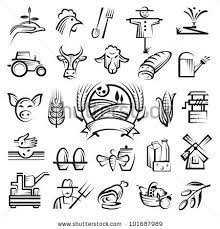 Stock Vector Agriculture And Farming Icons Farm Logo Design Farm Logo Agriculture Logo
