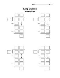 Long Division Template Long Division Math Division Elementary Writing Prompts