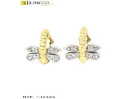 Pendientes Oro 18kt Con Piedra Ambar Facetada Pendientes De Oro Anillos De Oro Rosa Y Oro