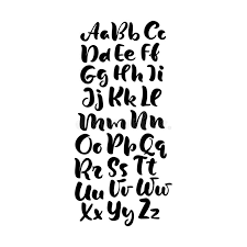 There are other calligraphic fonts you can buy online, of course, but that's a whole 'nother question. Hand Lettering Alphabet Design Handwritten Brush Script Modern Calligraphy Cursive Black And White Font Vector Illustration Stock Illustration Illustration Of Brush Calligraphic 148420643