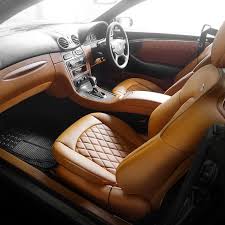 This leather and vinyl dye can be rubbed on, applied with paint sponge, or with preval airspray gun. Diamond Stitch Bespoke Amg Interior Mercedes Benz Clk Brown Tan Custom Car Interior Leather Car Seats Mercedes Clk