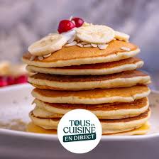 Pancakes Banane Et Sauce Caramel Recette Oeufs Mimosa Recette Recette Cyril Lignac Clafoutis Aux Poires