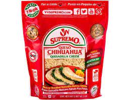 Supremo Queso Chihuahua Shredded Quesadilla Cheese 2 Pound 6 Per Case Cheese Quesadilla Queso Quesadilla
