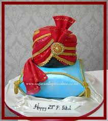 Indian Wedding Turban Cake Decorating With Fondant Cake Design For Men Cake