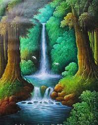 Dengan menggunakan teknik plakat, tentu sapuan warna cat. Ide 52 Gambar Pemandangan Teknik Plakat