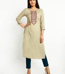 Simple and easy kurti patterns are listed here. Beige Embroidered Rayon Embroidered Kurtis Yell Oh 3302646