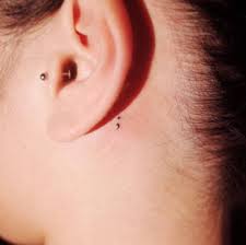 Get the best unique heart or 15. Semicolon Tattoo Behind The Left Ear
