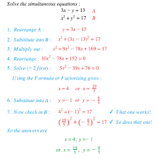 The \(n\) th term for a quadratic sequence has a term that contains \(n^2\). Quadratic Simultaneous Equations Edexcel Igcse Maths Revision Notes