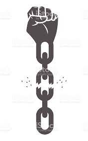 Hand Breaking Chains Freedom Concept Vector Illustration Black Lives Matter Art Black Power Art Freedom Art
