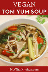 Vegetarian Mushroom Tom Yum Soup Recipe Video Tutorial Recipe Vegan Tom Yum Soup Tom Yum Soup Recipe Vegan Tom Yum